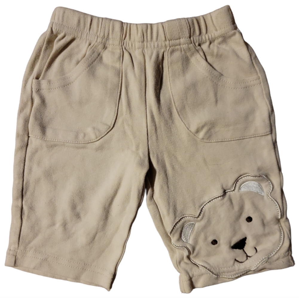 Infant Baby Sandra Magsamen Tan Teddy Bear Pants Pockets 0-3 Months
